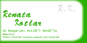 renata kotlar business card